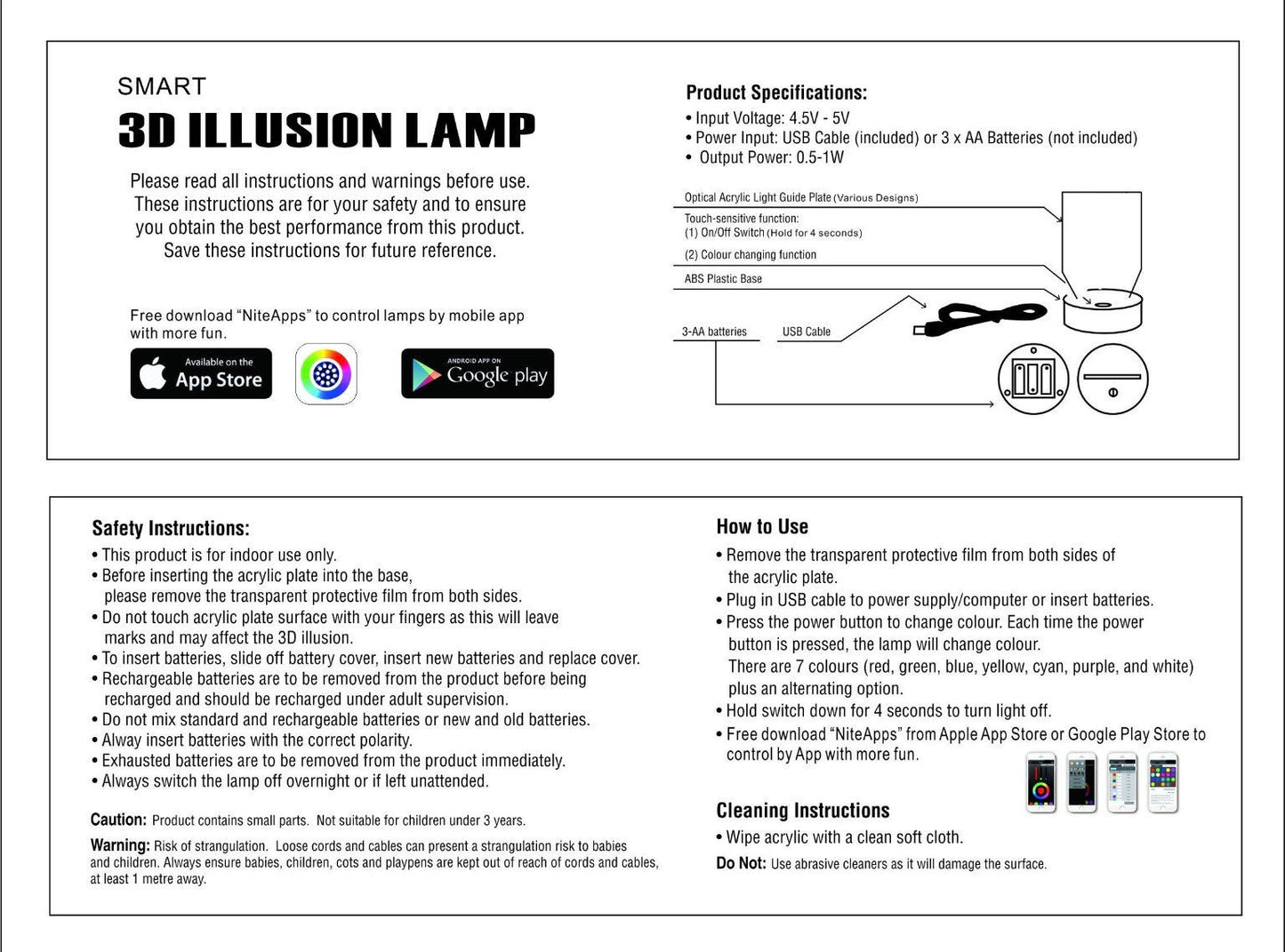 Iron Man Smart APP Control 3D Illusion Night Light Bluetooth,Music,7&16M Color Mobile App,Can be personalised
