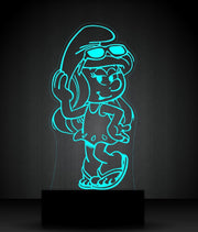 Smurfs Personalized 3D Illusion Smart APP Control 3D Illusion Night Light Bluetooth,Music,7&16M Color Mobile App,Made in UK