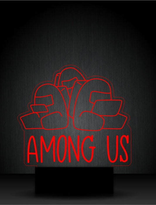 Among Us 3D Led Lamp Smart APP Control 3D Illusion Night Light Bluetooth,Music,7&16M Color Mobile App,Can be personalised