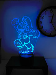 Mario Night Light Personalized 3D Illusion Smart APP Control 3D Illusion Night Light Bluetooth,Music,7&16M Color Mobile App,Made in UK