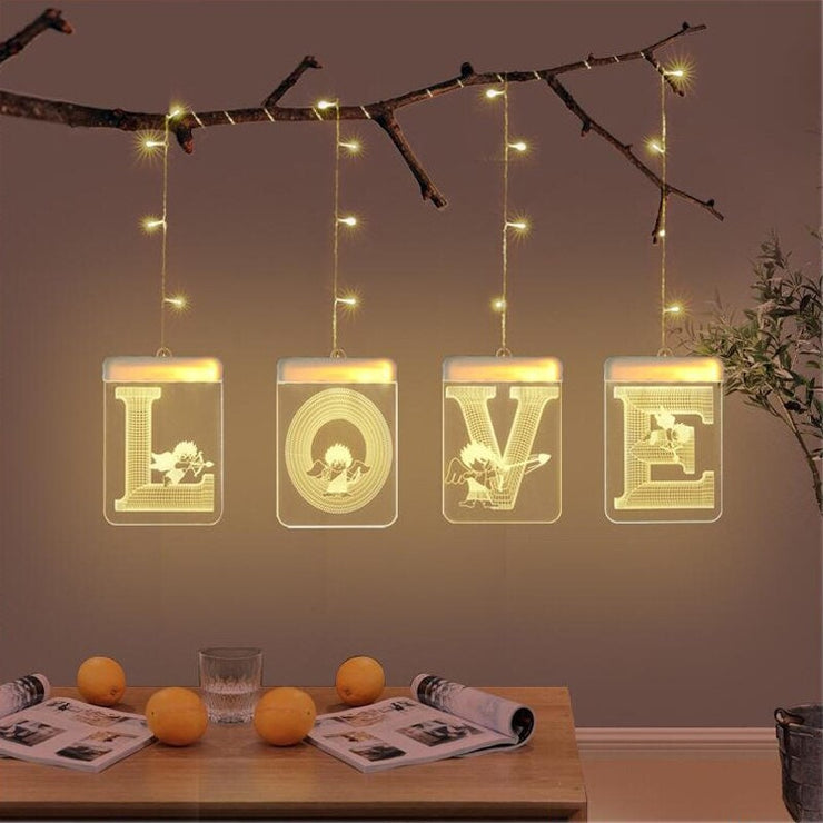 Love Luminous Letters Led Lights String USB Interface Night Lamp Romantic Party Home Decor String Lights