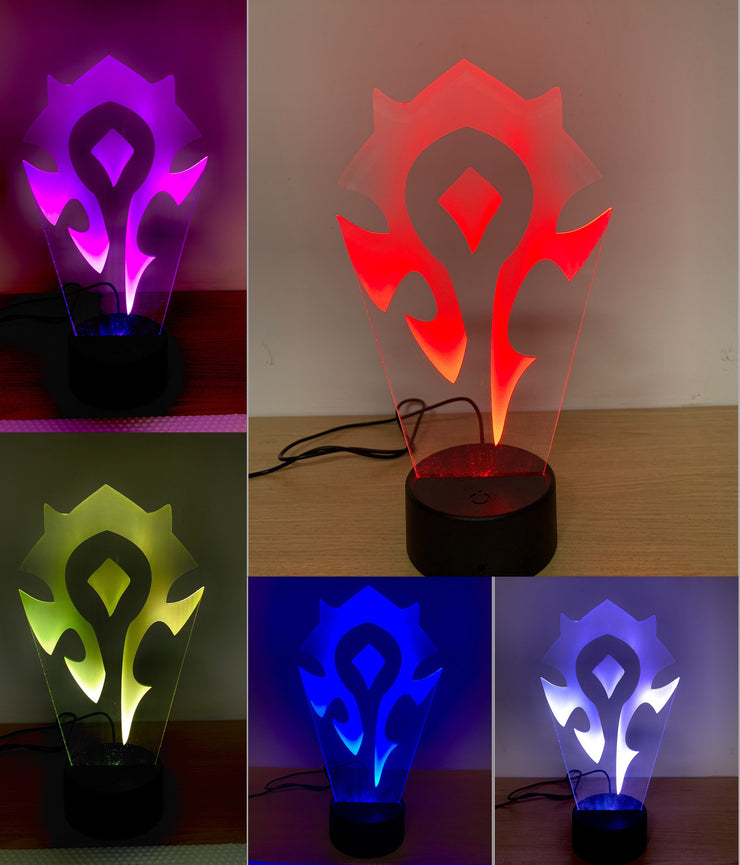 World of Warcraft Personalized 3D Illusion Smart APP Control 3D Illusion Night Light Bluetooth,Music,7&16M Color Mobile App,Made in UK