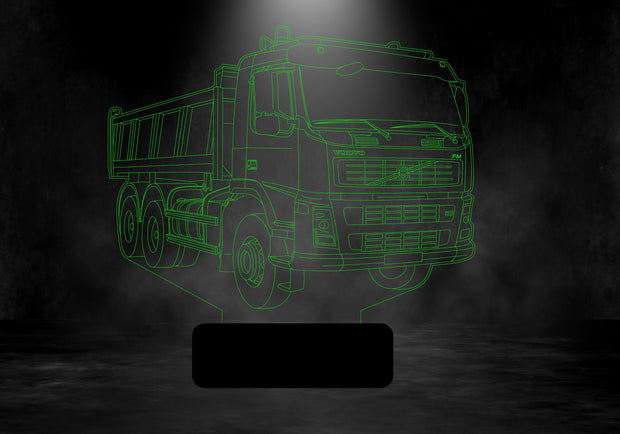 Volvo Tipper Truck 3D Illusion Smart APP Control 3D Illusion Night Light Bluetooth,Music,7&16M Color Mobile App,Made in UK