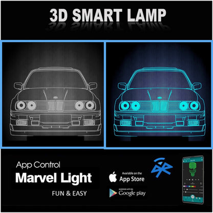 BMW NachtlichtPersonalisierte 3D-Illusion Smart APP Control 3D-Illusion-Nachtlicht Bluetooth, Musik, 7 &amp; 16M Color Mobile App, Hergestellt in Großbritannien