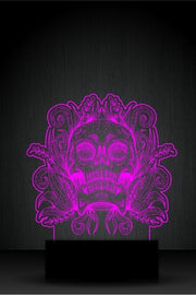 Skull Personalized 3D Illusion Smart APP Control 3D Illusion Night Light Bluetooth,Music,7&16M Color Mobile App,Made in UK