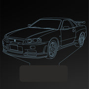 My Personalised Skyline R34 GT-R  3D Illusion Smart APP Control 3D Illusion Night Light Bluetooth,Music,7&16M Color Mobile App,