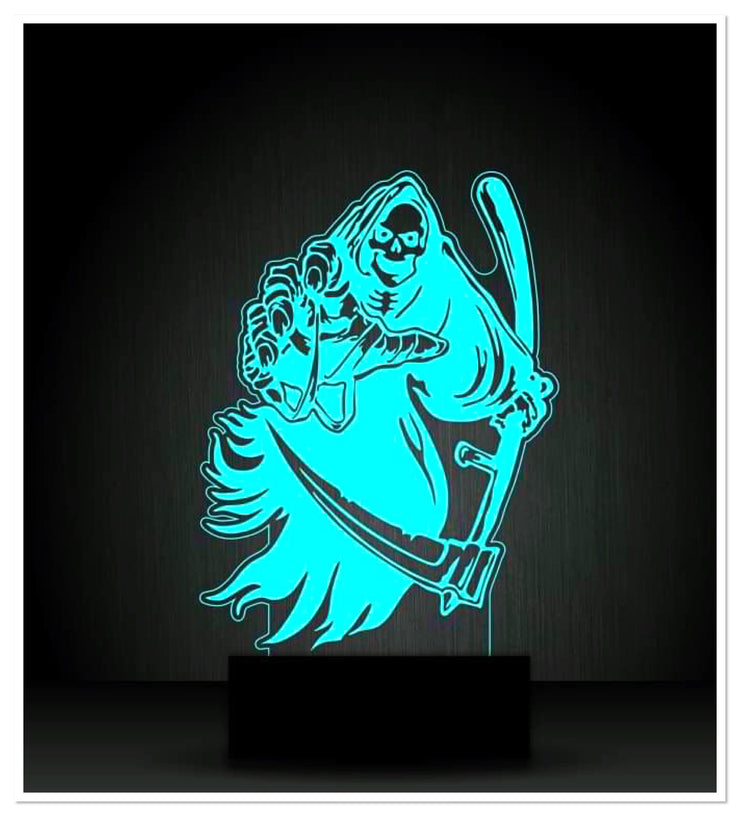 Grim Reaper,Death 3D Illusion Smart APP Control 3D Illusion Night Light Bluetooth,Music,7&16M Color Mobile App