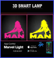 MAN Truck,3D Illusion Smart APP Control 3D Illusion Night Light Bluetooth,Music,7&16M Color Mobile App