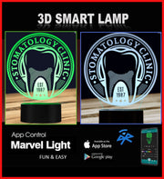 Stomatology Clinic 3D Illusion Smart APP Control 3D Illusion Night Light Bluetooth,Music,7&16M Color Mobile App