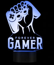 Gamer Forever,Ps,Xbox, 3D Illusion Smart APP Control 3D Illusion Night Light Bluetooth,Music,7&16M Color Mobile App