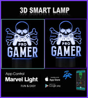 Pro Gamer, Ps, Xbox, 3D Illusion Smart APP Control 3D Illusion Nachtlicht Bluetooth, Musik, 7 &amp; 16M Color Mobile App