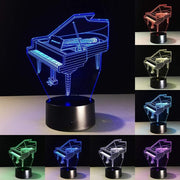 Grand Piano 3D Illusion Smart APP Control 3D Illusion Night Light Bluetooth, Music, 7&amp;16M Color Mobile App Handmade in UK