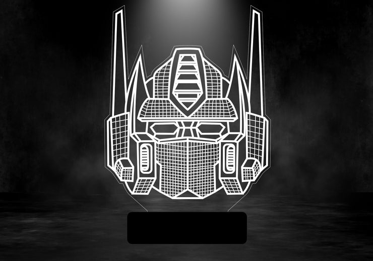 Optimus Prime Head  3D Illusion Smart APP Control 3D Illusion Night Light Bluetooth,Music,7&16M Color Mobile App