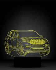 Explorer Suv,Jeep 3D led Lamp RGB, Can be personalised,15 Colour changing LED Lamp With Remote Controller Handmade in UK