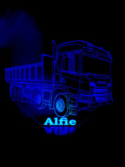 Tipper Truck 3D Illusion Smart APP Control 3D Illusion Night Light Bluetooth,Music,7&16M Color Mobile App,Made in UK