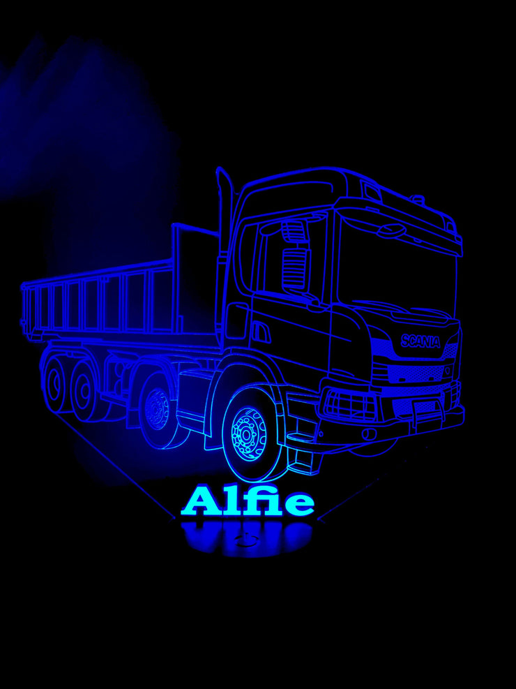 Tipper Truck 3D Illusion Smart APP Control 3D Illusion Night Light Bluetooth,Music,7&16M Color Mobile App,Made in UK