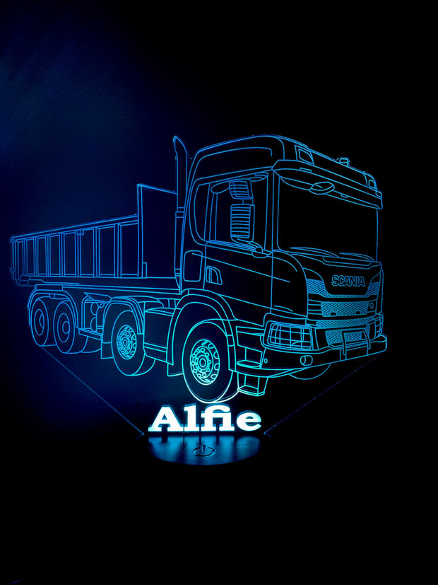 Tipper Truck 3D Illusion Smart APP Control 3D Illusion Night Light Bluetooth,Music,7&16M Color Mobile App,Made in UK