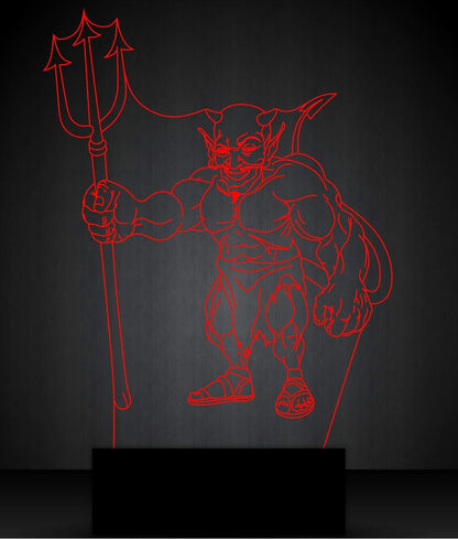 Red Devil 3D Illusion Smart APP Control 3D Illusion Night Light Bluetooth,Music,7&16M Color Mobile App,Made in UK