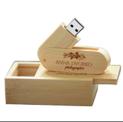 Engraved Wooden 16GB Usb Memory Stick,Gift Box,Wedding Gift, Photography Customer LOGO Wooden Usb,Custom Made