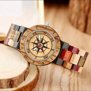 Royal Compass Dial Wood Engraved,Personalised Wooden Bobo Bird Watch,Gift For Every Occasion