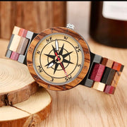 Royal Compass Dial Wood Engraved,Personalised Wooden Bobo Bird Watch,Gift For Every Occasion
