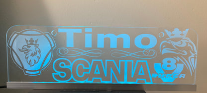 Custom Engraved Truck USB LED Board |Name Plate| RGB App & Remote | 30–50cm