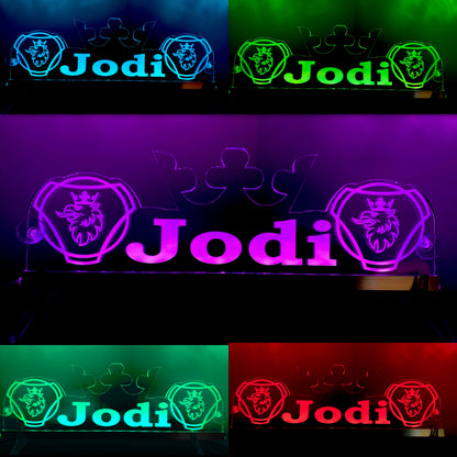 Custom Engraved Truck USB LED Board |Name Plate| RGB App & Remote | 30–50cm