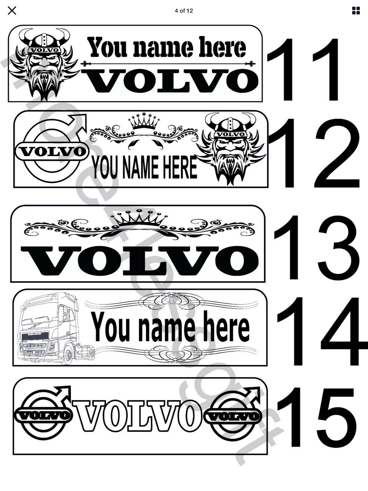 Name Board Truck Interior Engraved Usb App and Remote Control Led Light Red Light 30x10 cm