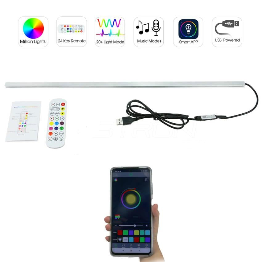 Maßgefertigter 12-V-LKW-Kabineninnenraum mit graviertem USB-LED-Licht, 7-farbige RGB-Fernbedienung 130 cm langes USB-Kabel 30 Einzigartiges Design