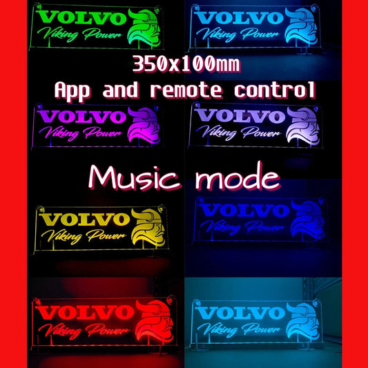 Viking Power Volvo 12/24 V RGB LED Cabin Board – App Controlled Truck Light (300x100mm)